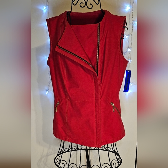 Nygard red denim vest - Picture 2 of 4